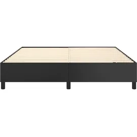 vidaXL Bettgestell Schwarz 180x200 cm Kunstleder