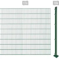 Arvotec Doppelstabmattenzaun ARVOTEC "EASY 183 zum Aufschrauben", grün (dunkelgrün), H:183cm, Stahl, Kunststoff, Zaunelemente, Zaunhöhe 183 cm, Zaunlänge 2 - 60 m