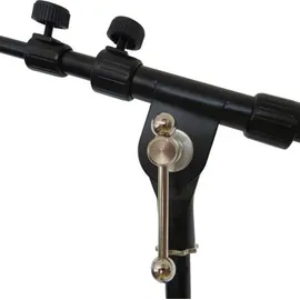 K&M 16080 Kopfhörerhalter mit Mikrofonständer, Mikrofonständer, Schwarz