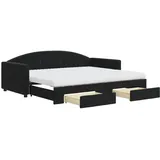 vidaXL Tagesbett 90 x 190 cm Schwarz