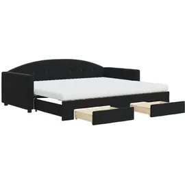 vidaXL Tagesbett 90 x 190 cm Schwarz
