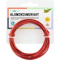 Folia Aluminiumdraht Basteldraht rot 2 mm x 5 m