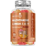 Maxmedix Multivitamine Gummibärchen 120 St. - Mit Omega 3 6 9, Vitamin C, D3, Jod, Zink - Vegetarisch, zuckerfrei
