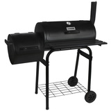 BBQ Grill Smoker Grillwagen Holzkohlegrill Barbecue Räucherofen Gartengrill 5165