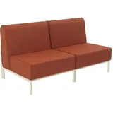 Oviala Modulares niedriges Gartenmöbel-Set 2-tlg. Rot