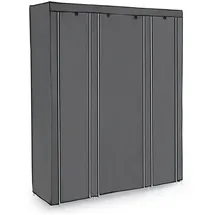 Songmics Kleiderschrank 150 cm x 45 cm x 175 cm Grau