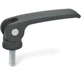 Ganter Normelemente | Exzenterspanner mit Schraube - 927-63-M6-50-B-B | Grifflänge l1: 63mm | Gewinde d2: M6 | Hebel Zink-Druckguss, schwarz | 1 Stück