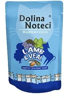 DOLINA NOTECI Superfood Lamm- und Kalbfleisch 85g Nassfutter für Katzen