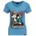 Queen Kerosin Kurzarm T-Shirt mit trendigem V-Ausschnitt Tune Up in blau | 3XL
