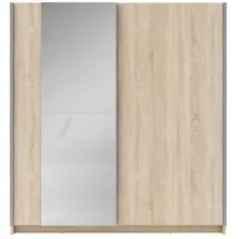 home collective Schwebetürenschrank 150 x 198,5 x 150,6 cm Beige
