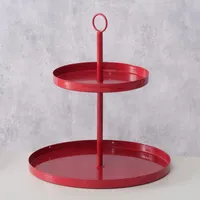 Boltze Etagere Samina aus Metall, in rot Ø Gr.: onesize