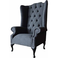 JVmoebel Ohrensessel Sessel Einsitzer Chesterfield Couch Möbel Luxus Möbel Ohrensessel Neu (Ohrensessel), Made In Europe grau