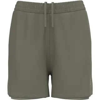 Odlo Essential 4in 2in1 Laufshorts Damen-Khaki, Größe S (auch verfügbar in XS, XL)