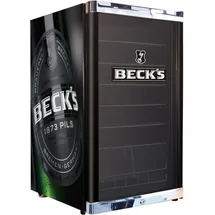 CUBES HC 283 E BECK'S Getränkekühlschrank (115 l, 845 mm hoch, Schwarz)