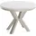 WFL GROUP Runder Ausziehtisch 120 x 76 cm grau-beige