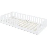 [en.casa] Bodenbett Tanna 90x200 cm Weiß