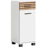Schildmeyer Unterschrank Katta weiß matt/Akustikpaneel Optik, 30,3 x 32,6 x 75,3 cm
