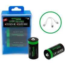 PATONA LR14 Wiederaufladbarer Akku, Lithium,