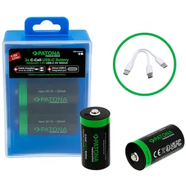 PATONA LR14 Wiederaufladbarer Akku, Lithium,