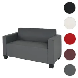 Mendler 2er Sofa Couch Lyon Loungesofa Kunstleder ~ dunkelgrau