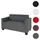 Mendler 2er Sofa Couch Lyon Loungesofa Kunstleder ~ dunkelgrau