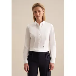 Hemdbluse »Schwarze Rose«, Langarm Kragen Uni, Gr. XXS (32), Weiß, , 66328418-32