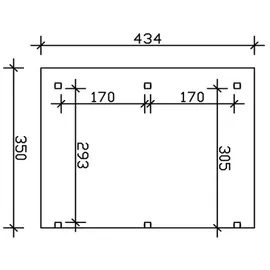 SKANHOLZ Siena 434 x 350 cm Leimholz schiefergrau
