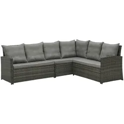 SVITA Monroe Garten-Lounge Set Polyrattan Lounge-Möbel Sitzgruppe Garten Braun