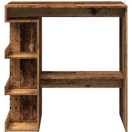 vidaXL Bartisch mit Regal 100 x 48 x 101,5 cm Braun