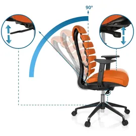 HJH Office ERGO LINE II Stoff Orange