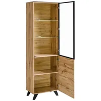 99rooms Thon Vitrine 197x60x40 Wotan Eiche | Schwarz