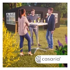 CASARIA Stehtisch 2er Set Höhenverstellbar Silber