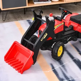 Homcom Trettraktor rot mit Anhänger (179x42x59)