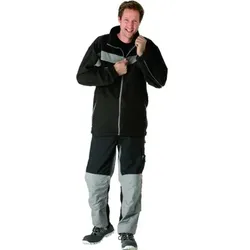 Wetter- und Kälteschutz-Fleecejacke Plaline 2560 schwarz/zink, Größe S - schwarz/zink - S