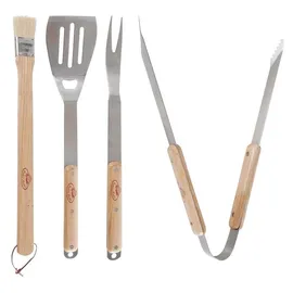 Esschert Design Grillbesteck-Set onesize Holz Stahl braun