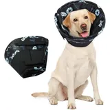 Halskrause Hund Leckschutz Schutzkragen Trichter OP XL Schwarz