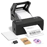Arrvel Bluetooth Etikettendrucker mit Ständer, 4x6 Label Printer Thermodrucker für Versandetiketten, kabelloser Labeldrucker für Amazon DHL Etsy Shopify, iPhone Android Windows Mac