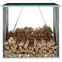 vidaXL Kaminholzregal Verzinkter Stahl 163 x 83 x 154 cm Grün