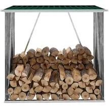 vidaXL Kaminholzregal Verzinkter Stahl 163 x 83 x 154 cm Grün