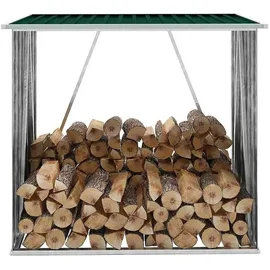 vidaXL Kaminholzregal Verzinkter Stahl 163 x 83 x 154 cm Grün