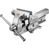HEUER Schraubstock 101123, mit Wechselbacken, 120mm Backenbreite, verzinkt, Spannweite 150mm