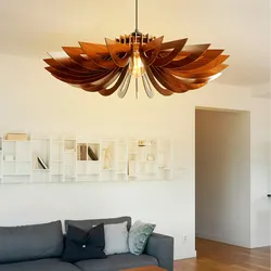 WellHome Deckenlampe 50cm in Walnuss-Design Margarita