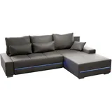 Juskys Sofa Davos mit LED - Hellgrau