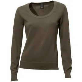 Heine Rundhalspullover Oliv 40