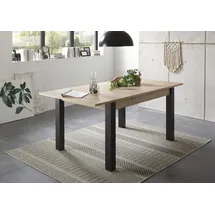 Stolkom LUCAS 140-210 x 76 x 90 cm Eiche Artisan braun/schwarz