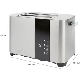 Proficook Toaster mit Brötchenaufsatz Edelstahl