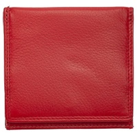 Josephine Osthoff Handtaschen-Manufaktur Josephine Osthoff Geldbörse Damen Wiener Schachtel Portemonnaie Münzbörse gross wallet Herren Geldbeutel echt Leder RFID-Schutz (927), - Rot