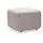 JV Möbel Textilhocker 53 x 40 x 53 cm Beige