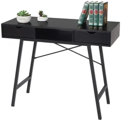 Konsolentisch MCW-E92, Ablagentisch Beistelltisch, 3D-Struktur 100x40cm ~ schwarz