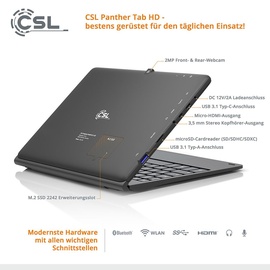 CSL Panther Tab HD 10.1" 512 GB Wi-Fi W11H schwarz